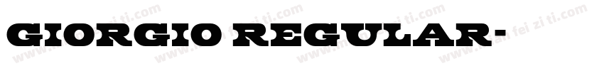 giorgio regular字体转换